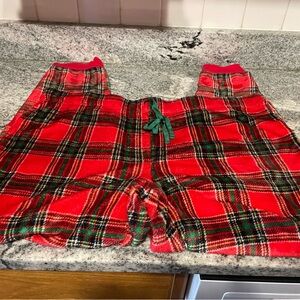 Secret Treasures Plaid Pajama Bottoms - Red and Green